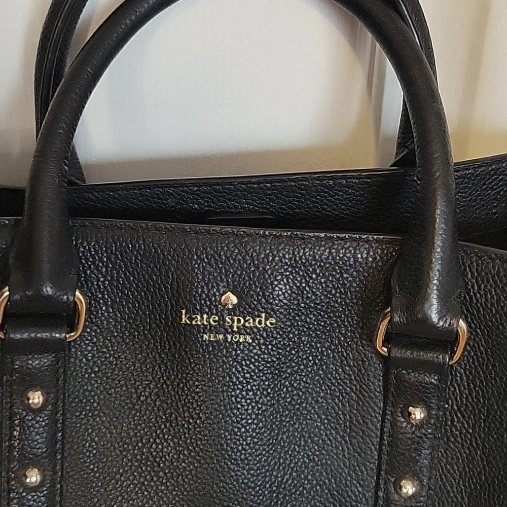 Kate Spade Black Larchmont Avenue Evangelie Satchel